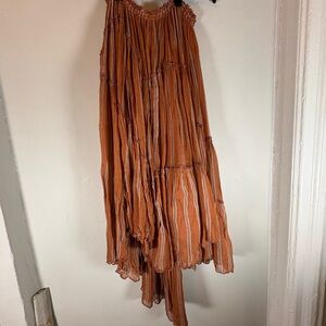 Free People Terracotta Maxi Skirt